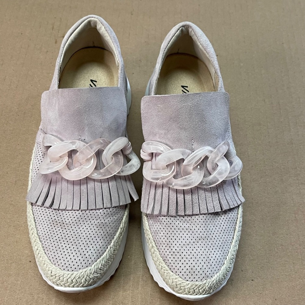 VANELi 5M Sport Qerene Suede Platform Sneakers with Kiltie Fringe & Resin Chain